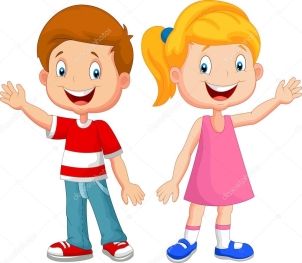 Хлопчик і дівчинка малюнок: векторна графіка, зображення, Хлопчик і  дівчинка малюнок малюнки | Скачати з Depositphotos®